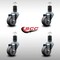 Service Caster 3'' SS Thermoplastic Rubber Wheel Swivel 1-5/8'' Expanding Stem Caster Set, 4PK SCC-SSEX20S314-TPRB-158-4 - alternate 3